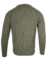 MAURIZIO BALDASSARI - WINTER MOULINE CREW NECK SWEATER - DARK OLIVE