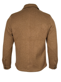 MANTO - KNIT CASHMERE BLEND OVERSHIRT JACKET - CAMEL