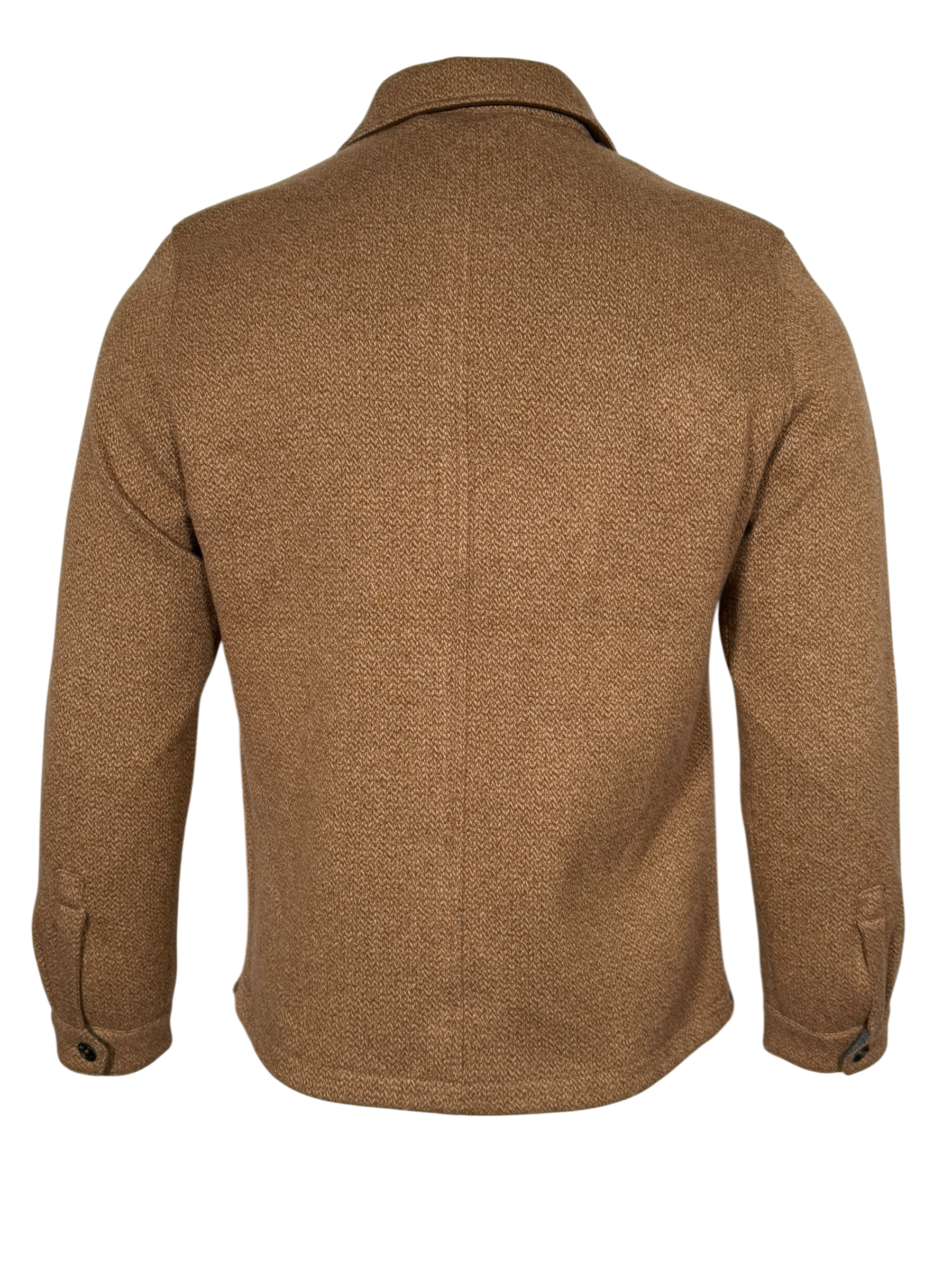 MANTO - KNIT CASHMERE BLEND OVERSHIRT JACKET - CAMEL