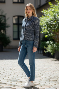 SAND COPENHAGEN TWEED JACKET - BLUE MIX