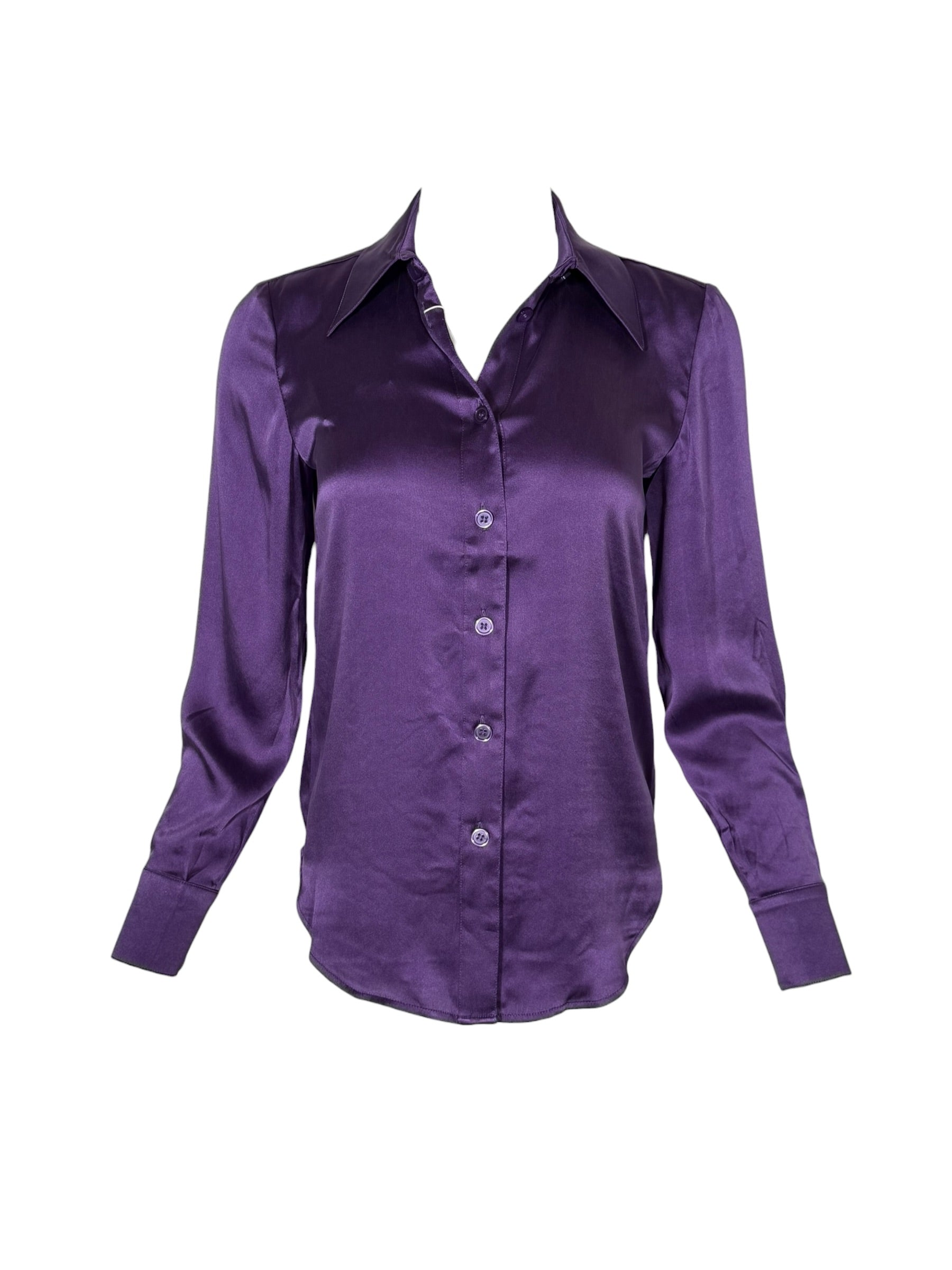 SAND COPENHAGEN STRETCH SILK TOP - ORCHID