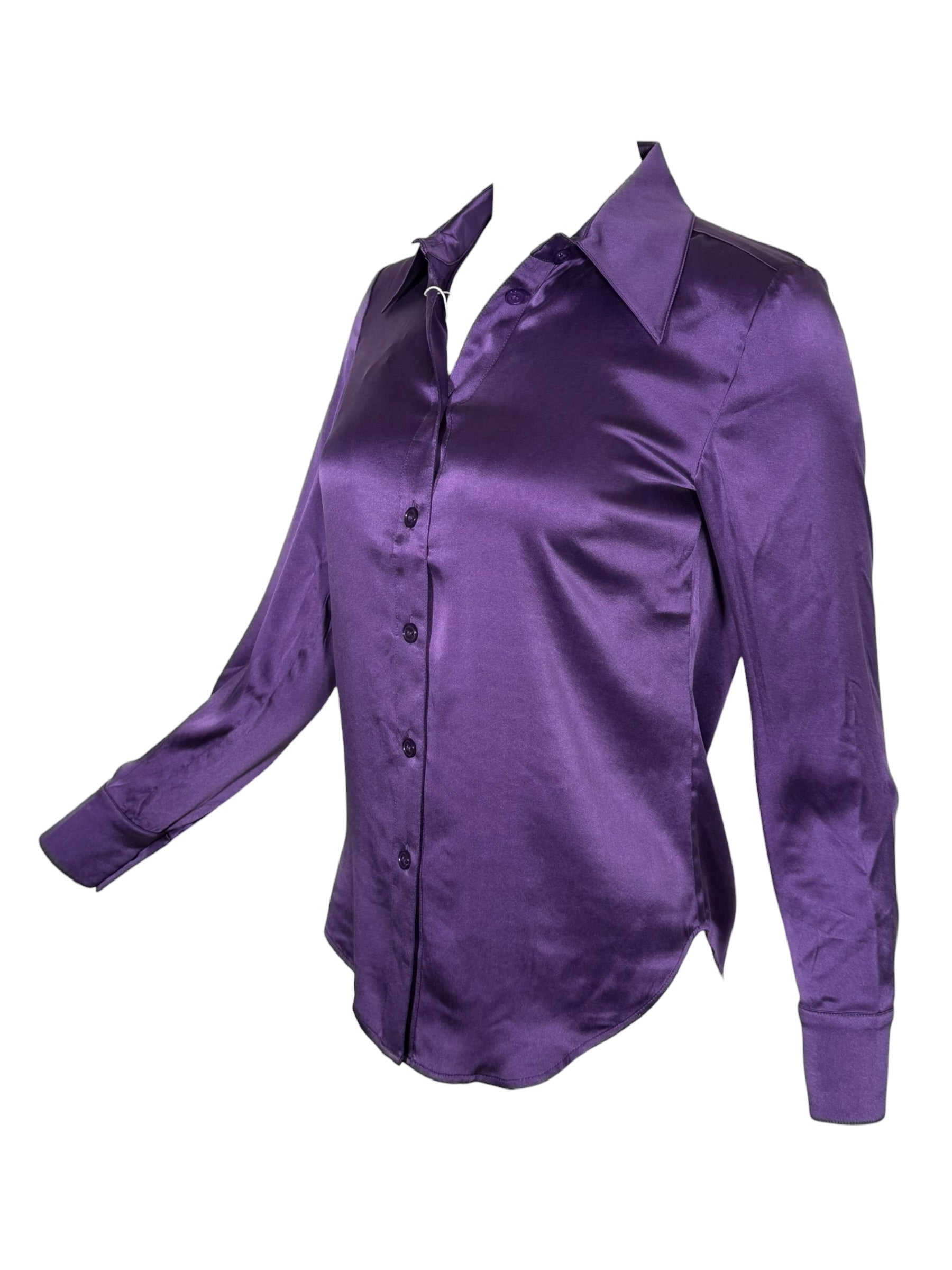SAND COPENHAGEN STRETCH SILK TOP - ORCHID