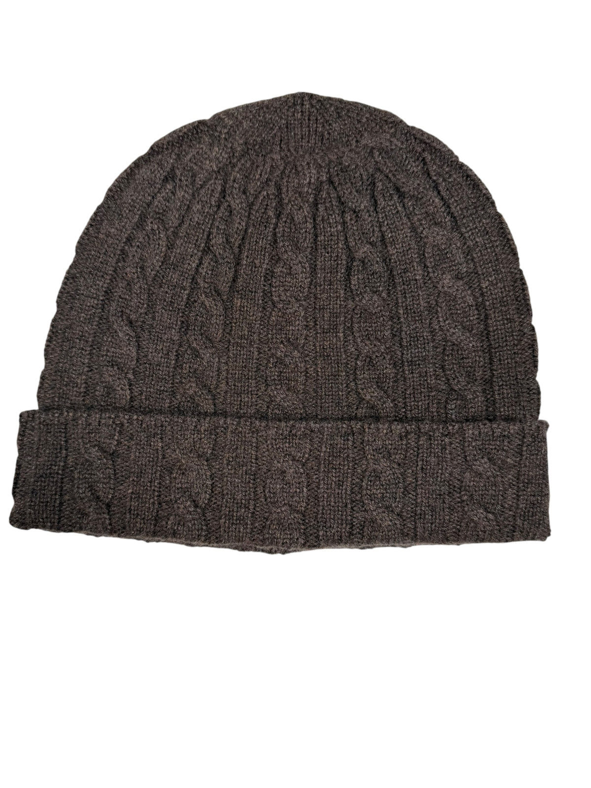 ALAN PAINE ROCHESTER CASHMERE KNIT HAT - WALNUT