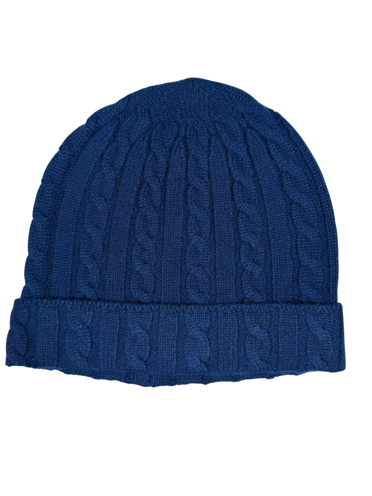 ALAN PAINE ROCHESTER CASHMERE KNIT HAT - INDIGO