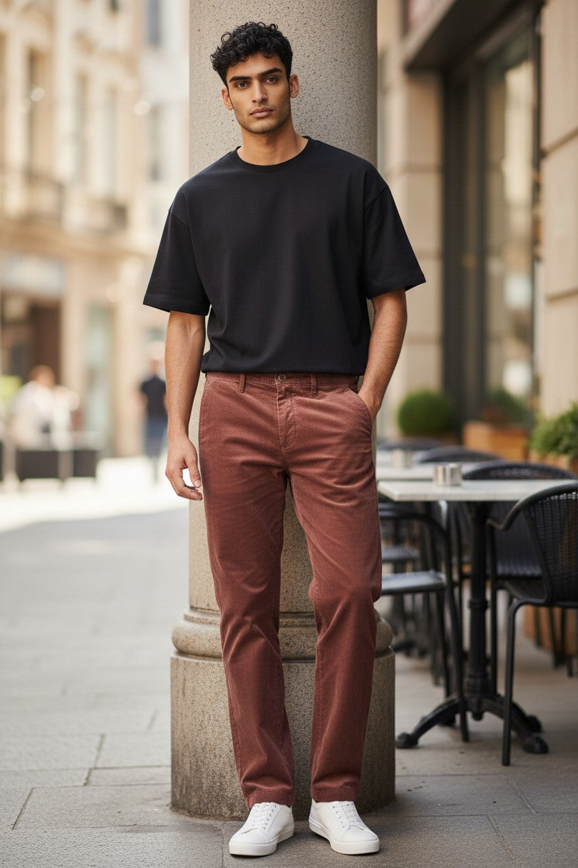 MAC MEN'S DRIVERS CORDUROY PANT - BORDEAUX