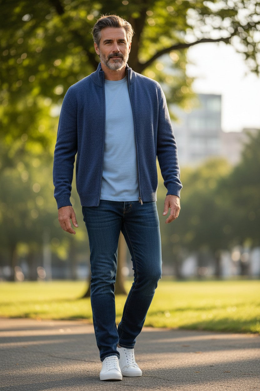 ALAN PAINE BALLATER 1/4 ZIP SWEATER - RHAPSODY