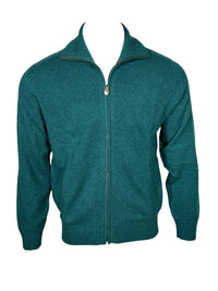 ALAN PAINE BALLATER 1/4 ZIP SWEATER - MALLARD