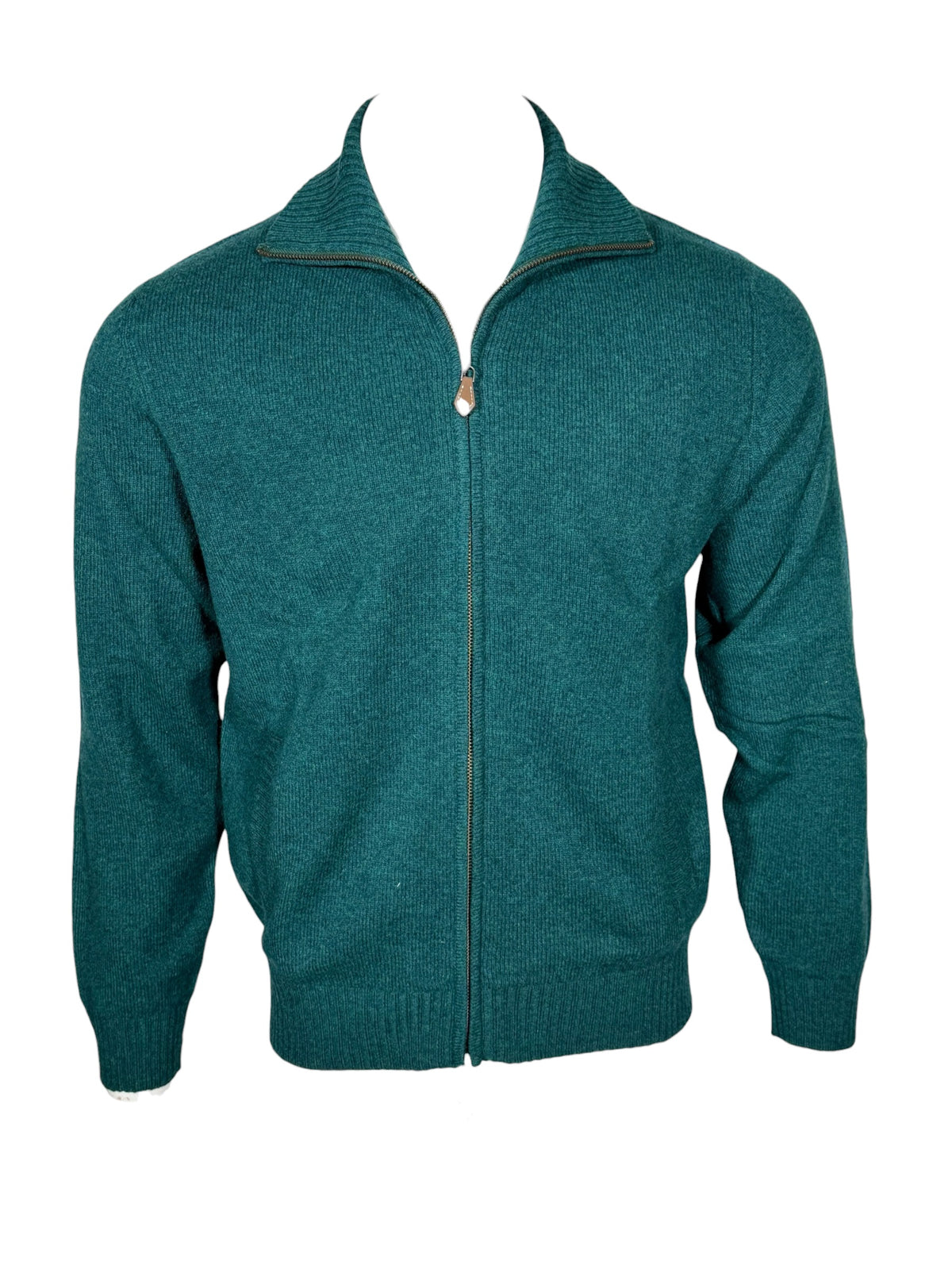 ALAN PAINE BALLATER 1/4 ZIP SWEATER - MALLARD