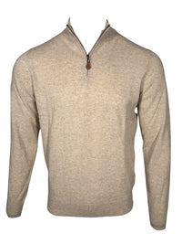 ALAN PAINE CAIRNS 1/4 ZIP SWEATER - IRISH CREAM