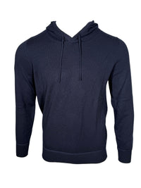 ALAN PAINE FELTON CASHMERE HOODED SWEATER - DARK NAVY