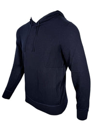 ALAN PAINE FELTON CASHMERE HOODED SWEATER - DARK NAVY