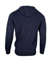 ALAN PAINE FELTON CASHMERE HOODED SWEATER - DARK NAVY