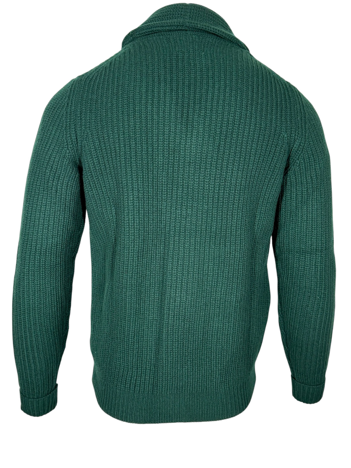 ALAN PAINE USWORTH SHAWL COLLAR CARDIGAN - TARTAN GREEN