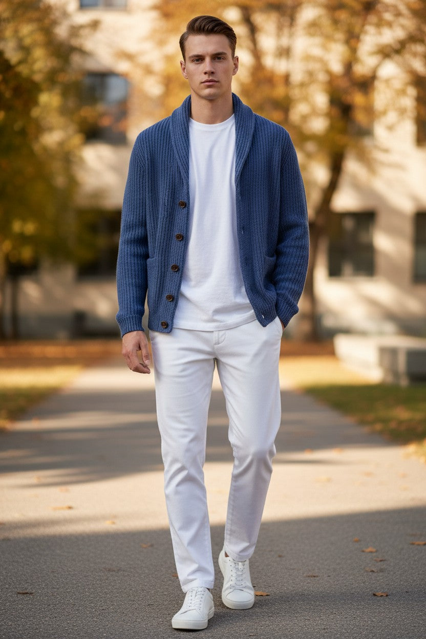 ALAN PAINE USWORTH SHAWL COLLAR CARDIGAN - RHAPSODY