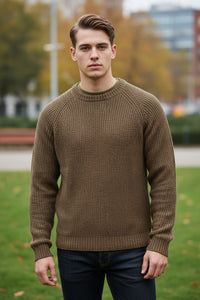 ALAN PAINE LOCHAN YAK BLEND CREW SWEATER - NEVIS