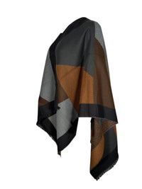 MAISON LUREX CAPE - GREY & BROWN