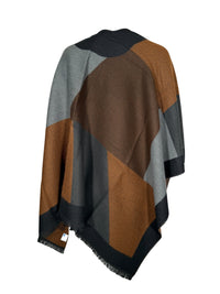 MAISON LUREX CAPE - GREY & BROWN