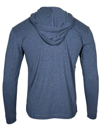 LEFT COAST TEE LINCOLN CITY HOODED SWEATER - NAVY MELANGE