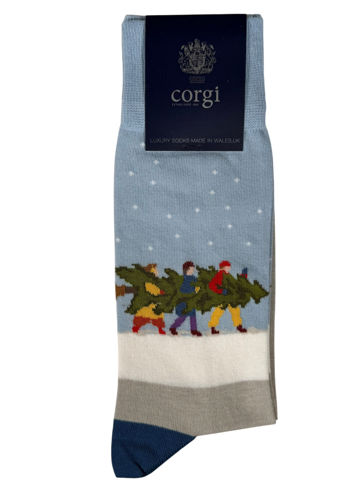 CORGI MEN'S SOCK - HOLIDAY TREE