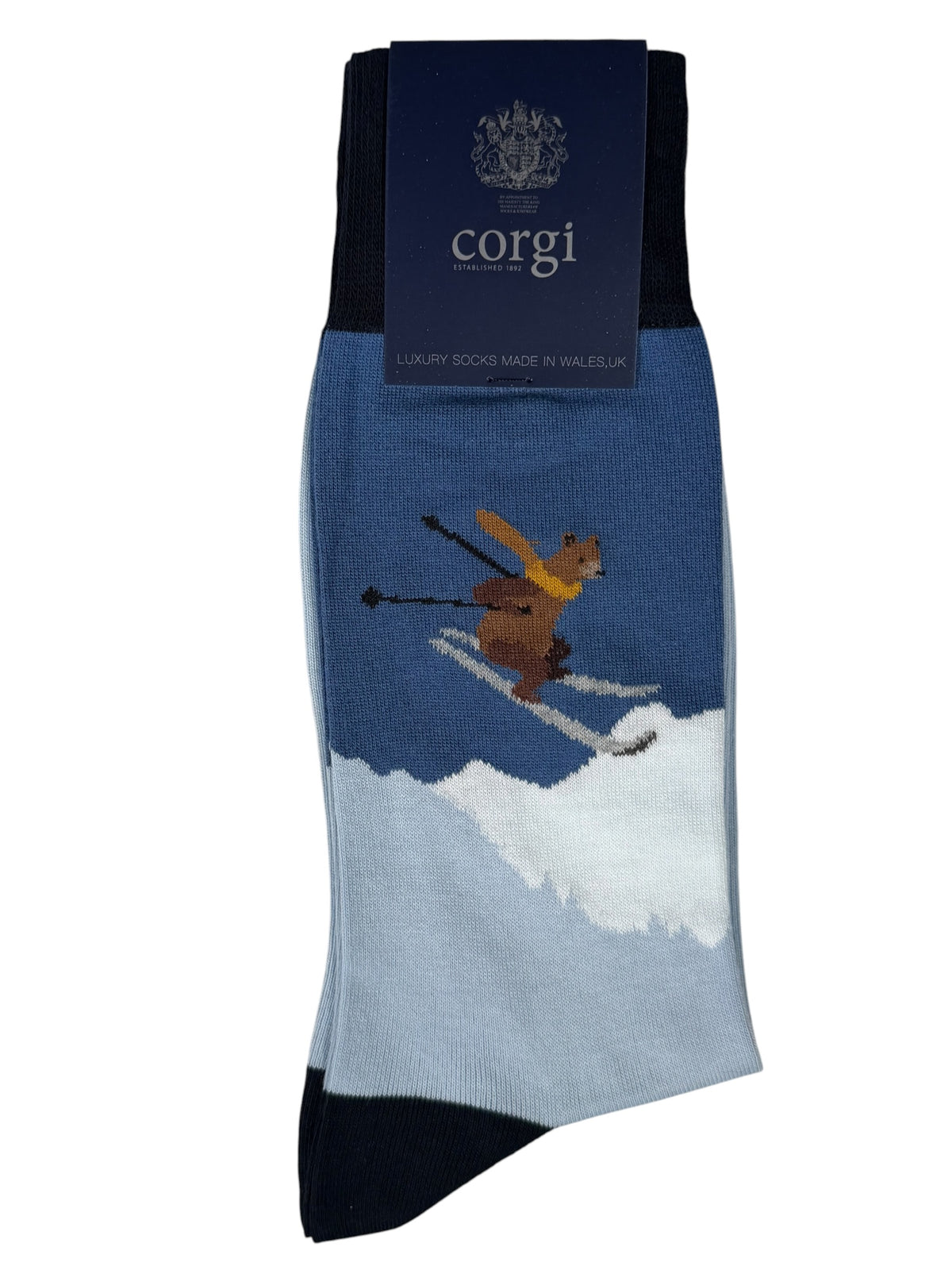 CORGI MEN'S SOCK - SKIING BEAR