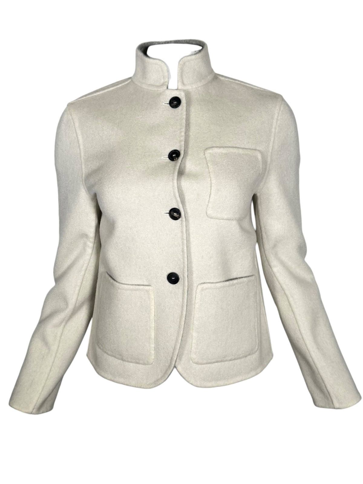 MANTO - WOMEN'S DOUBLE FACE CASHMERE JACKET - WINTER WHITE