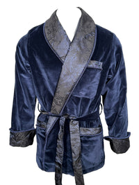 DION MARTINI JACKET - NAVY VELVET WITH SILK TRIM