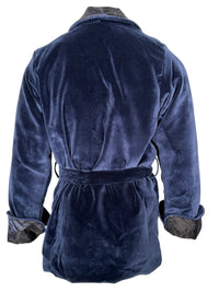 DION MARTINI JACKET - NAVY VELVET WITH SILK TRIM