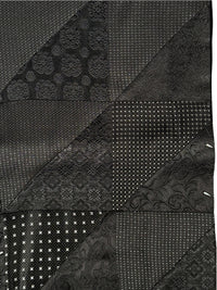 DION CUSTOM PATCHWORK SCARF - TONAL BLACK