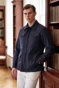 ELEVENTY - SAFARI JACKET - BLUE