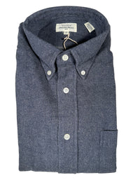 HARTFORD MEN'S COTTON DOUBLE FACE SHIRT - NAVY