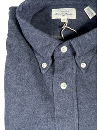 HARTFORD MEN'S COTTON DOUBLE FACE SHIRT - NAVY
