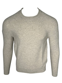 INIS MEAIN ROLLED EDGE CREWNECK SWEATER - IVORY