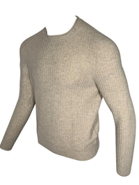INIS MEAIN ROLLED EDGE CREWNECK SWEATER - IVORY