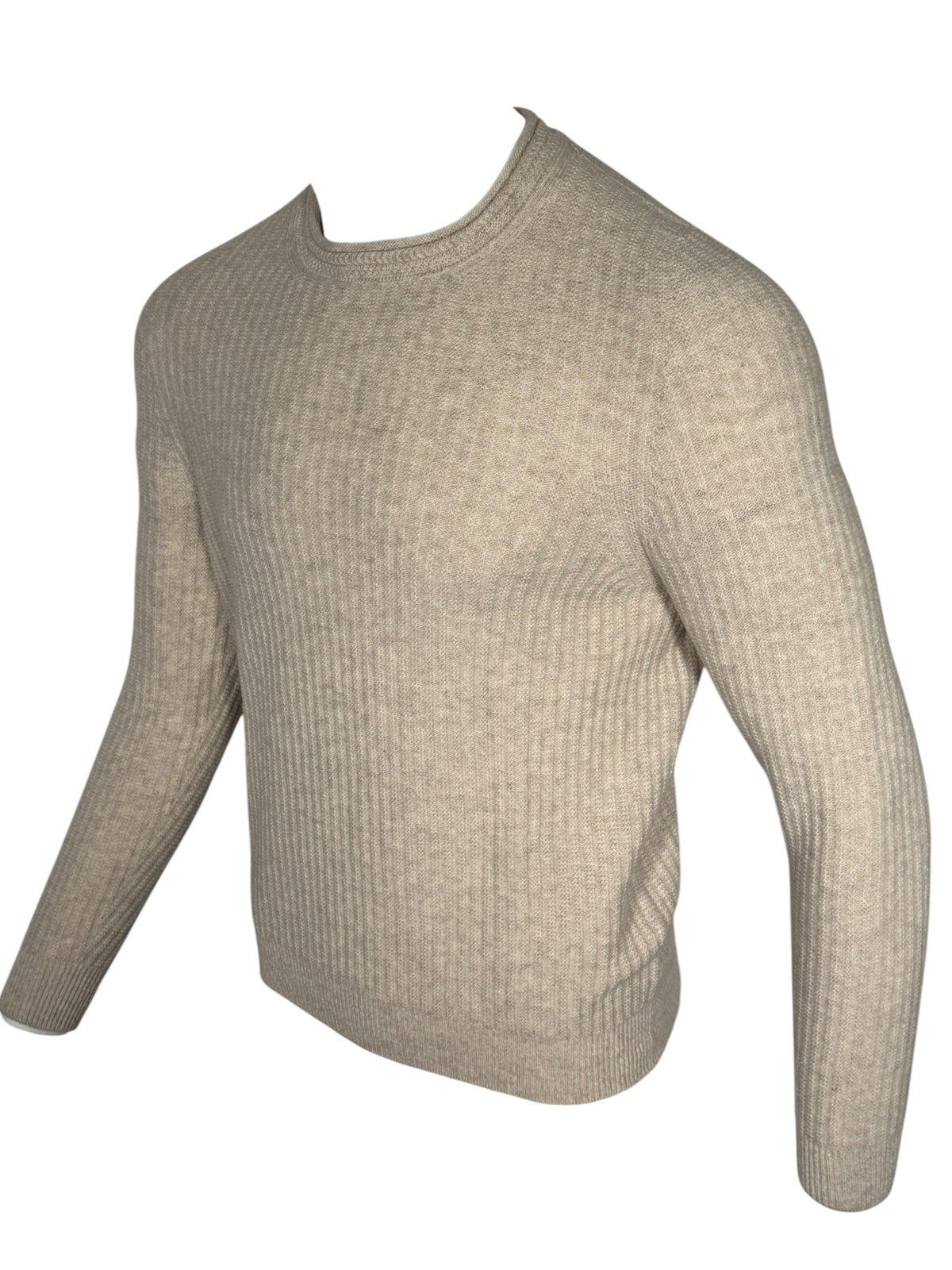 INIS MEAIN ROLLED EDGE CREWNECK SWEATER - IVORY