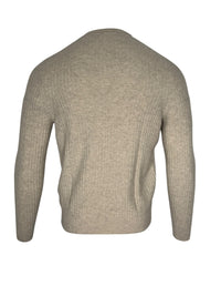 INIS MEAIN ROLLED EDGE CREWNECK SWEATER - IVORY