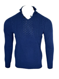 INIS MEAIN MAIRTIN BEAG SWEATER - COBALT