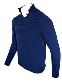 INIS MEAIN MAIRTIN BEAG SWEATER - COBALT