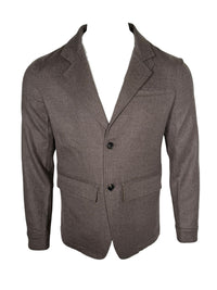 MANTO - LORO PIANA DOUBLE FACE WOOL BLAZER - MUSHROOM