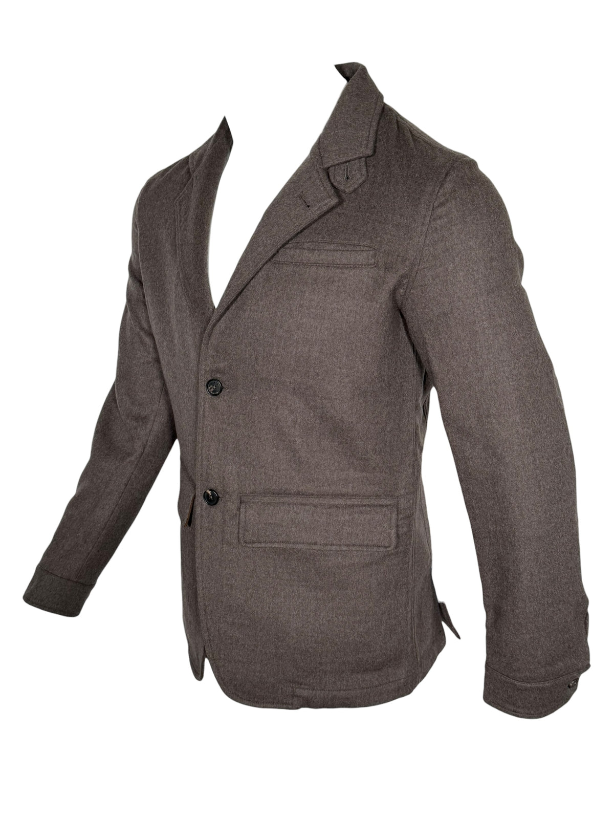 MANTO - LORO PIANA DOUBLE FACE WOOL BLAZER - MUSHROOM