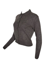 0039 ITALY BUTTON CARDIGAN - DARK TAUPE