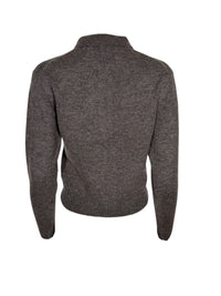 0039 ITALY BUTTON CARDIGAN - DARK TAUPE