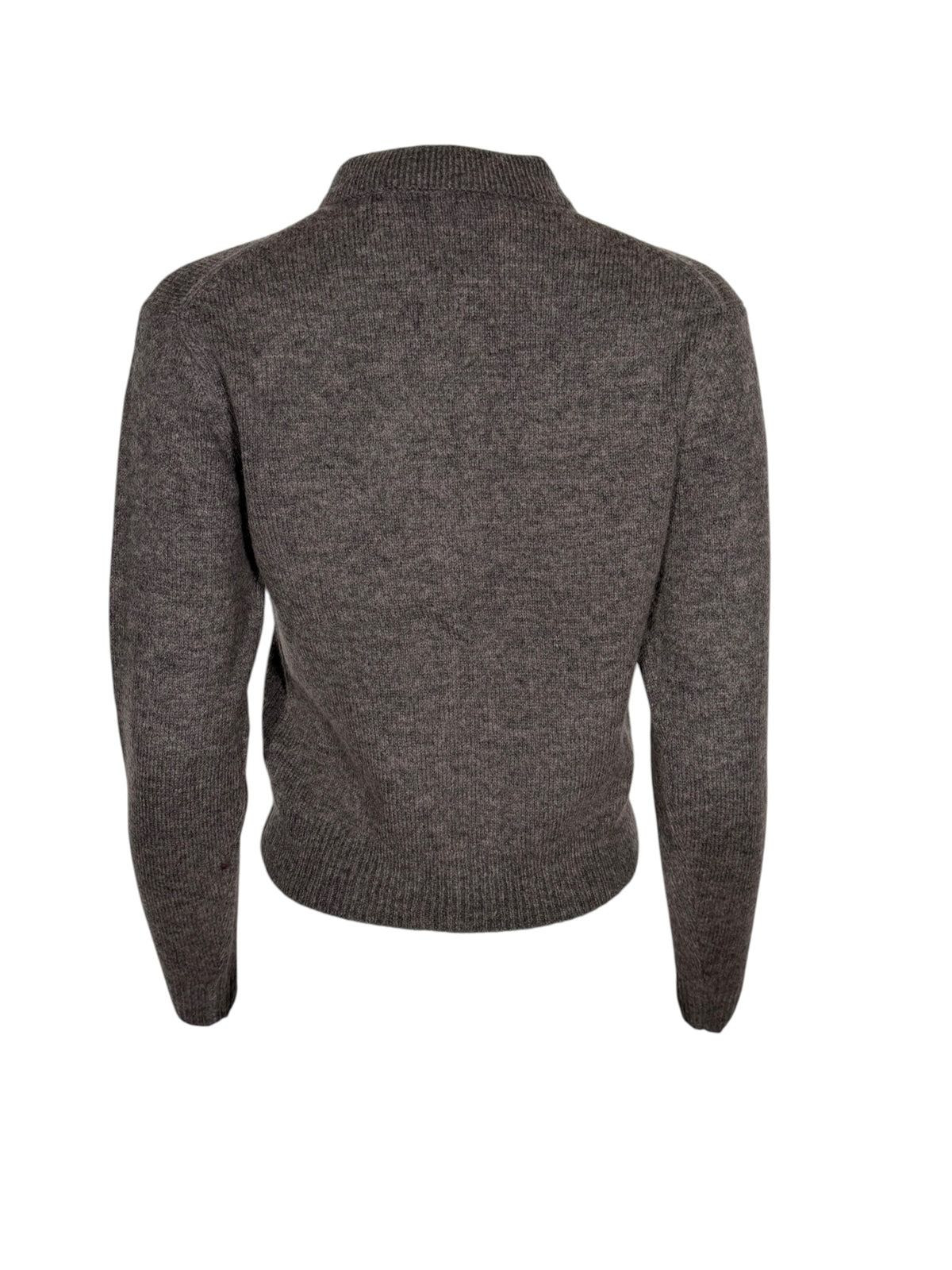 0039 ITALY BUTTON CARDIGAN - DARK TAUPE