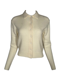 0039 ITALY BUTTON CARDIGAN - IVORY