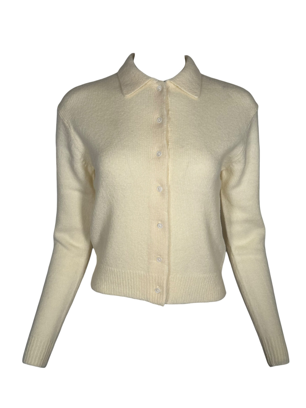 0039 ITALY BUTTON CARDIGAN - IVORY