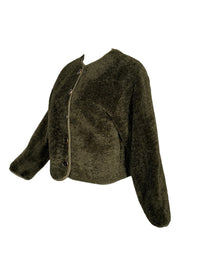 0039 ITALY PLUSH JACKET - OLIVE