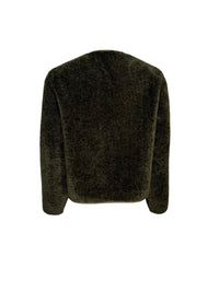 0039 ITALY PLUSH JACKET - OLIVE