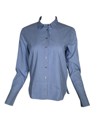 0039 ITALY STRIPE BLOUSE - LIGHT BLUE