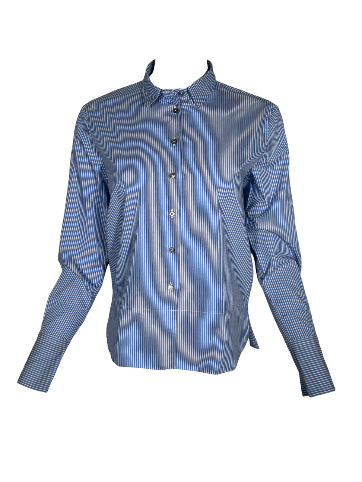 0039 ITALY STRIPE BLOUSE - LIGHT BLUE