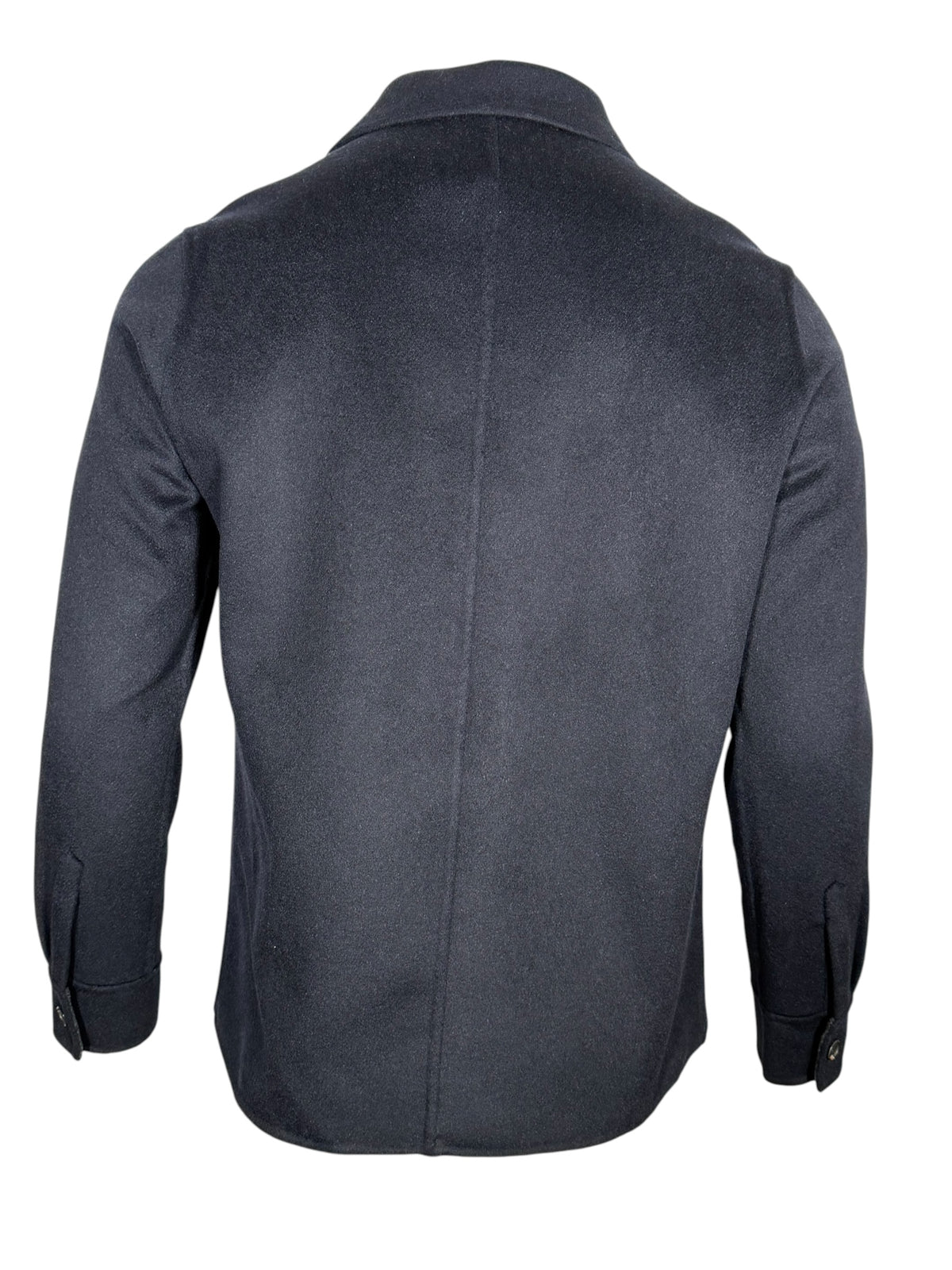MANTO - DOUBLE FACE CASHMERE SHIRT JACKET - NAVY WITH GREY