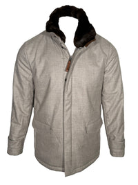 MANTO - LORO PIANA STORM SYSTEM WOOL-CASH COAT - LIGHT GREY
